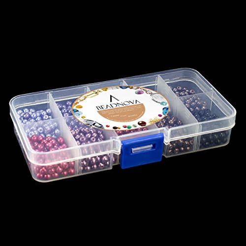 BEADNOVA Satin Pearls Beads for Crafts Tiny Loose Glass Imitation Pearls for Jewelry Making (4mm, 1000pcs, Multi Color) - color: 4mm 1000pcs Mix Lot M04