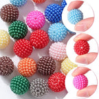 SUNNYCLUE 44Pcs Bubblegum Beads Bulk 20mm Colorful Chunky Bead 1.8mm Berry Pearl Luster Large Round Beadable Pen Charms Plastic Loose Spacer Findings for Jewelry Making Accessories Kits - color: 44pcs 20mm Berry Beads