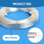 18 Gauge Aluminum Craft Wire, 164FT Bendable Metal Wire for Jewelry Making, Wreath Making, Beading - Silver