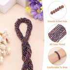 FASHEWELRY 10 Strands Briolette Crystal Glass Beads 2mm Rondelle Faceted Glass Spacer Beads Full Rainbow Plated for Necklace Bracelet Jewelry Making (Dark Slate Blue) - color: Dark Slate Blue, size: 2mm