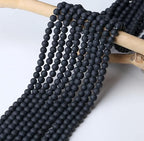 Natural Matte Black Obsidian Beads 100Pcs 8mm Crystal Beads Loose DIY Round Stone Bead for Bracelet Necklace Earrings Making - color: C-Matte Black Obsidian, size: 100pcs