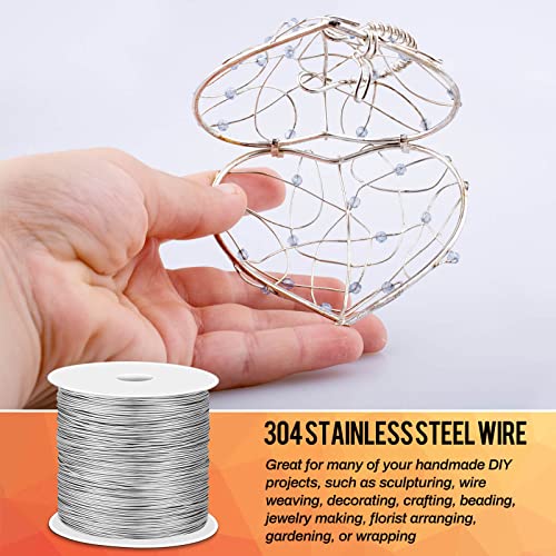 cridoz 22 Gauge Stainless Steel Wire for Jewelry Making, Baling Wire for Wrapping, Craft and Jewelry Making - size: 22 Gauge