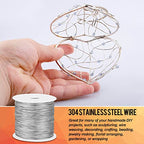 cridoz 22 Gauge Stainless Steel Wire for Jewelry Making, Baling Wire for Wrapping, Craft and Jewelry Making - size: 22 Gauge