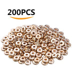 200pcs Gold Plated Flat Round Spacer Beads Brass Disc Spacers Beads Rondelle Spacers Loose Beads Jewelry Spacer Charm Beads for DIY Bracelet Necklace Crafts - color: KC Gold