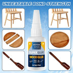 Meuvcol Extra Strong Wood Glue, 100g Fast Drying Clear Wood Adhesive for DIY Crafts, Heavy Duty Furniture Repair & Garden Projects - size: 100g, style: Wood Glue