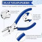 Mudder 2 Pieces Jewelry Making Tool Bail Making Pliers 6 in 1 Jewelry Wire Bending Pliers for Beading Looping Shaping Wire DIY Crafts (Clear Blue) - color: Clear Blue