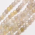 Fashewelry 121pcs 3mm Natural Botswana Agate Beads Small Faceted Round Crystal Beads for Bracelet Necklace Earrings DIY Jewelry Making - color: 3mm-Botswana Agate