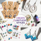 SHORE RESIN UV Resin Kit with Light, 250g Crystal Clear Fast-Curing Jewelry Set with Molds, Glitter, Dried Flowers & Tools for Earrings, Keychains & DIY Crafts - size: 250g