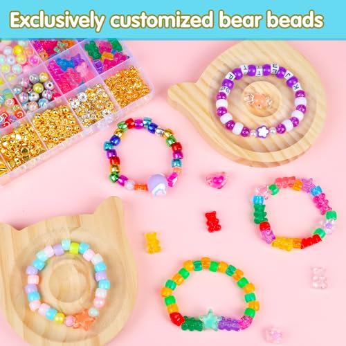 SJZWSD Friendship Bracelet Making Kit– 6 Boxes of Pony, Seed, Clay & Letter Beads, UV Glow in The Dark Beads, Tools & Charms – Jewelry Craft Kit for Kids & Adults - color: GlowMuse