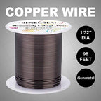 BENECREAT 20 Gauge 32 Yards Jewelry Beading Wire Tarnish Resistant Copper Wire for Beading Wrapping and Other Jewelry Craft Making, Gunmetal - color: Gunmetal, size: 20 Gauge