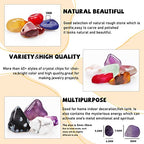 500 pcs Natural Chip Stone Beads, Candy Stone 5-8 mm Irregular Gemstones Healing Crystal Loose Rocks Bead Hole Drilled for Jewelry Making Bracelet - color: Candy Stone