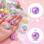 DanLingJewelry 100pcs Random Color Opaque Acrylic Round Beads - Bubble Gum Ball Spacer for DIY Jewelry Making - color: 100pcs - Random Color - 20mm Round - Opaque