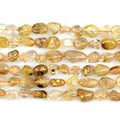 MJDCB Natural Irregular Shape Stone Beads 6-8mm Gold Quartzrutilated Gemstone Energy Cured for Jewelry Making Bracelet Necklaces - color: Gold Quartzrutilated