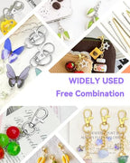 990PCS FIVEIZERO Keychain Making Kit - Keychain kit with Key Ring, Key Chain Clip, Lobster Claw Clasps, Swivel Snap Hook, Jumprings & Extender Chain for Crafts, DIY Projects and Jewelry Making - color: mix