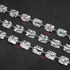 2 Yard Silver Chains for Jewelry Making Rectangle Link Chain Stainless Steel Chains Bulk - color: Silver Rectangle