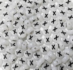 200PCS Letter Beads Glow in The Dark 4x7mm Acrylic Alphabet Letter X Beads for Jewelry Making Bracelet - color: X-200PCS