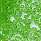 400pcs Bicone Crystal Beads 4mm Crystal Glass Faceted Beads for Necklace Bracelet Earrings DIY Jewelry Crafts Making Supplies(Light Green) - color: Light Green, size: 4mm