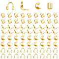 1400 Pieces Brass Tube Crimp Beads Wire Guardians Crimp Bead Knot Covers Bead Tips Knot Covers for DIY Bracelets Necklaces Jewelry Making Crafts Supplies(Gold) - color: Gold