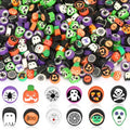 Halloween Polymer Clay Beads, SEPGLITTER 300pcs Pumpkin Ghost Spider Mixed Heishi Spacer Beads for Jewelry Making DIY Bracelet Necklace Accessories Craft Party Supplies - color: Black Purple