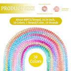 6mm Transparent Faceted Round Glass Beads Craftdady 800Pcs 10 Colors Crystal Beads Spacer Bulk Round Loose Beads Strands for DIY Crafts Earring Bracelet Necklace Jewelry Making