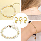 Lobster Clasps, 100Pcs Gold Lobster Claw Clasps for Handmade Necklace, Bracelet Jewelry Making Accessories Fastener Hook(12mmx6mm) - color: Gold