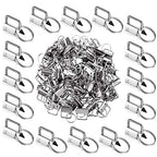 Qovydx 45Pcs 1 inch Silver Key Fob Hardware Kits 1” Metal Keyfobs Hardware Bulk for Keychains Fob Wristlet Hardware with Key Ring for Lanyard - color: Silver Key Fob Hardware