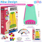 Friendship Bracelet Making Kit for Girls Ages 8-12, Kids Jewelry Making Kit with 28 Pre-Cut Threads and Letter Beads, Arts and Crafts for Kids, Birthday Easter Gifts for 6 7 8 9 10 11 12 Year Old - color: Green/Rose