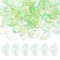PATIKIL Glass Leaf Beads, 100Pcs Cute Crystal Leaf Charms, Translucent Czech Spacer Beads for DIY Jewelry Making Bracelets Necklace Wind Chimes Suncatchers, Gradient Green Yellow - color: Gradient Green Yellow