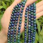 90pcs Adabele Natural Lapis Chrysocolla Healing Gemstone 4mm (0.16 inch) Small Round Beads Gem Stone Spacer for Craft Jewelry Making GF1-4 - color: Lapis Chrysocolla, size: 4mm (90pcs/1 Strand)