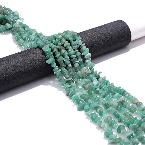 BEADIA Irregular Natural Green Aventurine Jade Stone Loose Semi Gemstone Beads for Jewelry Making 5-8mm 80cm - color: Green Aventurine Jade, size: 5-8mm 80cm