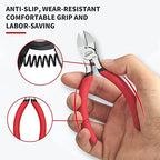 5 inch Wire Cutters, 5 Pack Diagonal Cutters, Side Cutters, Wire Cutter Set, Wire Snips, Small Diagonal Cutters with Spring Loaded, Diagonal Cutting Pliers for Crafts, Jewelry Making - color: 5 Inch 5 Pack