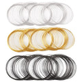 Pandahall 300 Loop Jewelry Wire Memory Steel Beading Wire Cuff Bangle Bracelet Jewelry Findings for Wire Wrap DIY Arts Crafts Making (23 Gauge, 115mm Diameter)