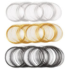 Pandahall 300 Loop Jewelry Wire Memory Steel Beading Wire Cuff Bangle Bracelet Jewelry Findings for Wire Wrap DIY Arts Crafts Making (23 Gauge, 115mm Diameter)