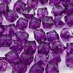 100pcs 12mm Acrylic Cube Square Faceted Acrylic Beads with Hole Plastic Spacer Beads for Bracelets Necklace Earring Making Supplies (Deep Purple) - color: Deep Purple, size: 12mm