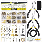 Mardatt Jewelry Making Supplies Kit: 1468Pcs Including Pliers, Wires, Jump Ring Opener, Tweezers & Accessories for Jewelry Making & Repair - size: No.7-1468Pcs