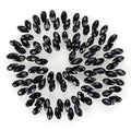 200pcs Czech 12mm Faceted Teardrop Briolette Crystal Glass Loose Beads Pendant Drop Spacer Bulk Jet Black for DIY Jewelry Making CCT2-23 - color: Jet black, size: 12x6mm - 200pcs