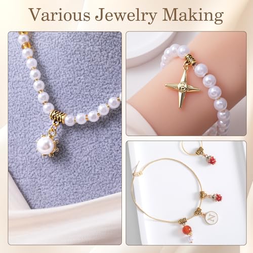 Joez Wonderful Links Bail Beads, Hypoallergenic Alloy Column Spacer Beads - color: Style C, 100 Gold
