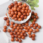 8mm Massive Beads Natural Wooden Round Loose Beads Jewelry Making with Thread 200 PCS(Padouk, 8mm) - color: Padouk, size: 8mm