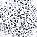 500Pcs Square Letter Beads P 6X6mm Individual Cube Alphabet Beads for Friendship Bracelets Making - color: Square - P