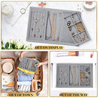 Houseables Jewelry Drawer Organizer, Jewelry Organizer For Drawer, Velvet Tray, Box Divider Inserts, Box Inserts, Flat Stackable Trays, Earring, Ring, Necklace, Bracelet, Display, Vanity Dresser, Safe