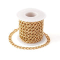 Craftdady 16.4 Feet Aluminum Curb Chain Link Gold Twisted Cable Cross Chain Unwelded 10x6.5mm with Spool for Bracelet Necklace Tassel Earring Jewelry Making - color: Gold, 10x6.5mm
