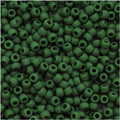 Toho Round Seed Beads 11/0#47HF 'Opaque Frosted Pine Green' 8 Gram Tube