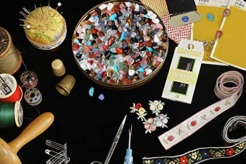 LAIDANLA Multicolor 400pcs Natural Chip Stone Beads 5-8mm Healing Crystal Irregular Gemstones Drilled DIY Loose Rocks Bead Crystal for Bracelet Earrings Necklace Jewelry Making Crafting - color: A-multicolor