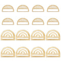 BENECREAT 16Pcs 2 Style Hollow Brass Pendants, Golden Half Round Charm for DIY Craft Jewelry Pendants Making, Hole: 1.2~1.4mm, 8pcs/Style - color: Golden Half Round