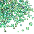 MECCANIXITY 15/0 11/0 8/0 6/0 Glass Seed Beads 1.5mm/2mm/3mm/4mm Loose Seed Beads for Jewelry Earring Bracelet Craft Making, 5888PCS, Dark Green - color: Dark Green