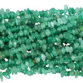 90 Inches Green Aventurine Irregular Shaped Crystal and Healing Tumbled Chip Stone Beads for Jewelry Making - color: Green Aventurine