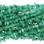 90 Inches Green Aventurine Irregular Shaped Crystal and Healing Tumbled Chip Stone Beads for Jewelry Making - color: Green Aventurine