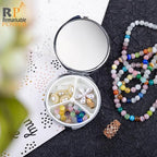 Rhinestone Jewelry Box Compact Storage Case for Rings Earrings Necklaces