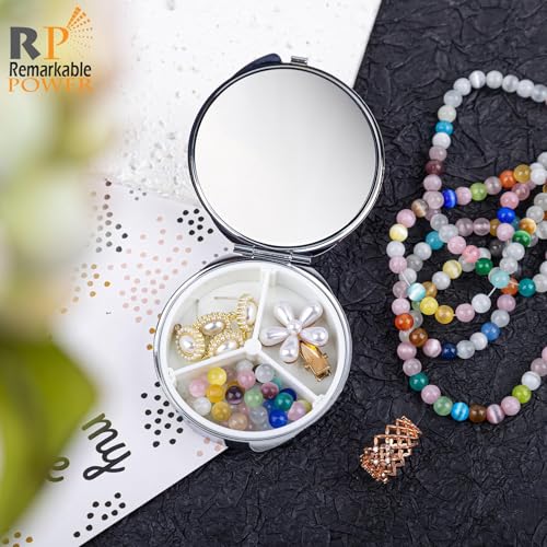 Rhinestone Jewelry Box Compact Storage Case for Rings Earrings Necklaces