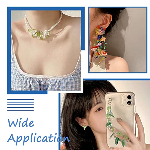 Crafans 100Pcs Green Acrylic Leaf Beads Plant Pendants Summer Maple Leaf Beads Charms Beaded Plant Kit for Crafts DIY Bracelets Earring Jewelry Making Supplies 24x22.5x3mm - color: Dark Green